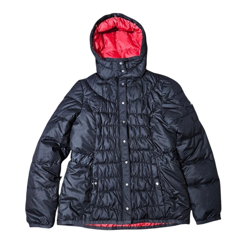 Tommy Hilfiger Puffer Parka Jacket Hooded Down Coat Quilted Zipper Womens Medium